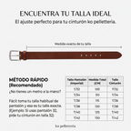 Cinturón Clásico y versátil en Cuero Vacuno para Hombre (4cm)