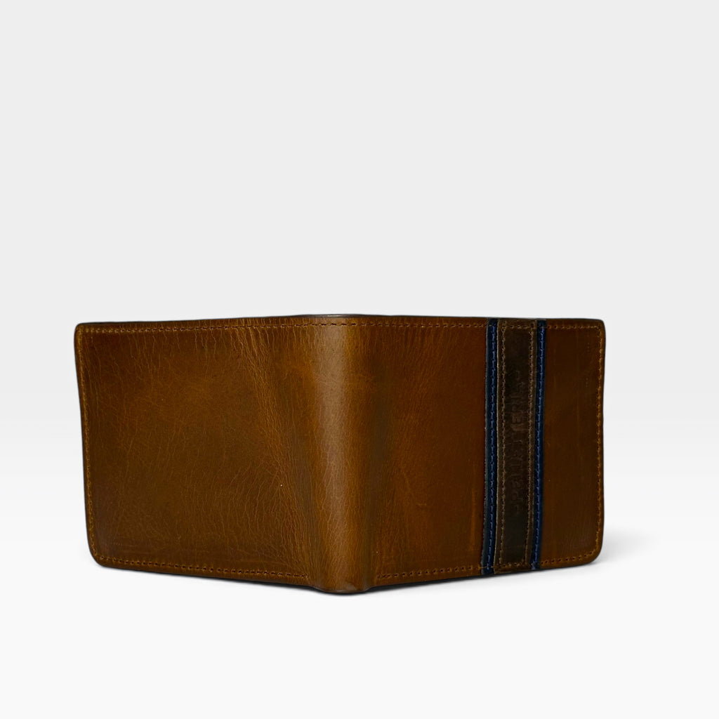 Billetera Hombre Cuero Vacuno Coñac Arizona con RFID