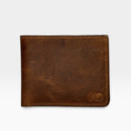Billetera Hombre Cuero Vacuno Coñac Arizona Lisa con RFID