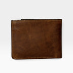 Billetera Hombre Cuero Vacuno Coñac Arizona Lisa con RFID