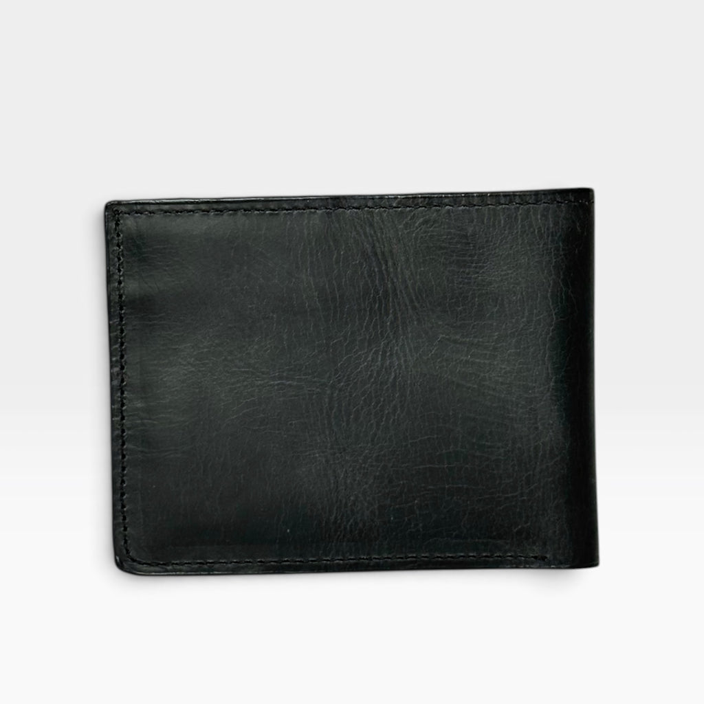 Billetera Hombre Cuero Café Arizona Tinte Borde RFID
