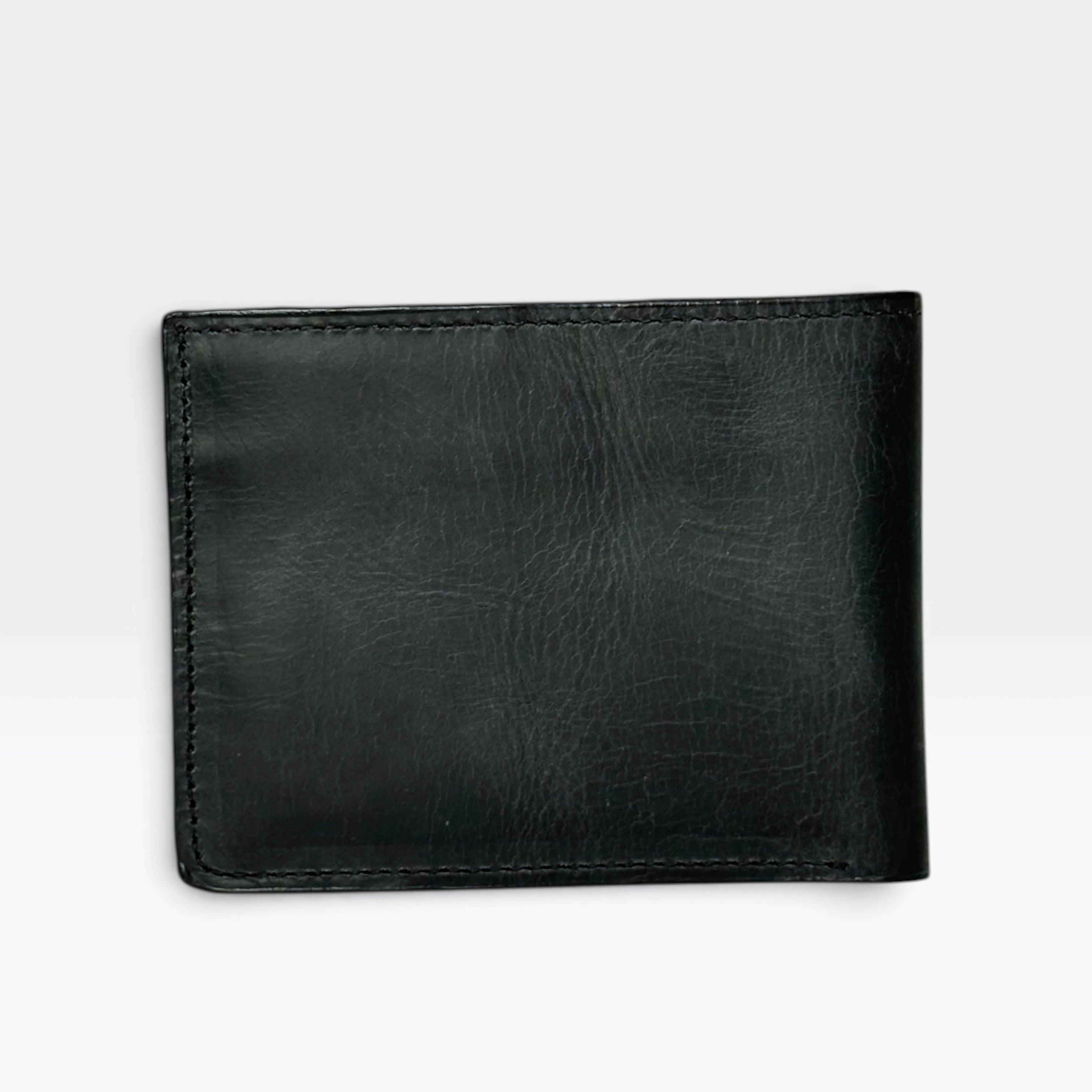 Billetera Hombre Cuero Café Arizona Tinte Borde RFID