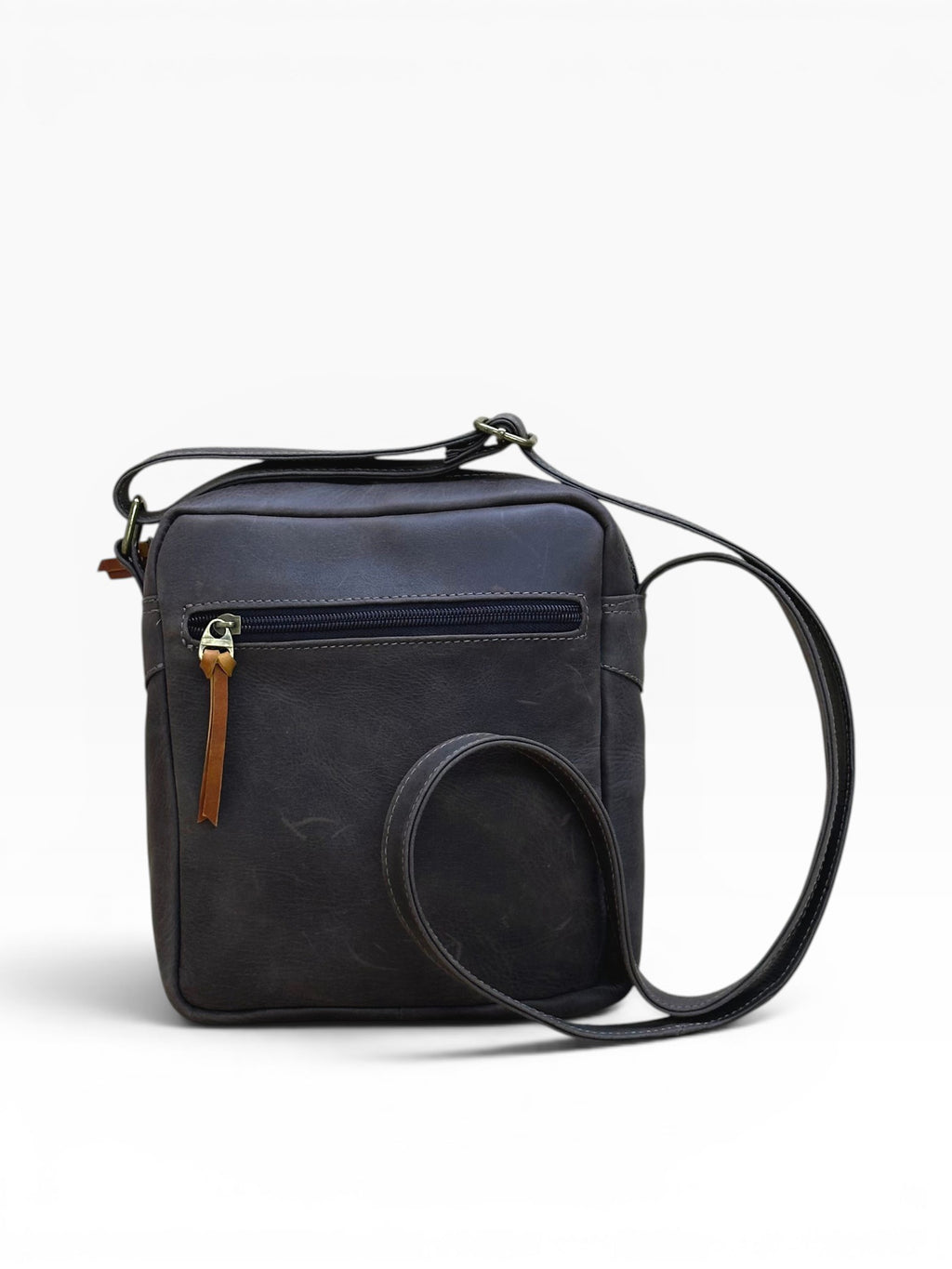 Bolso Manos Libres Cruzado en Cuero Genuino para Hombre — Diseño Minimalista