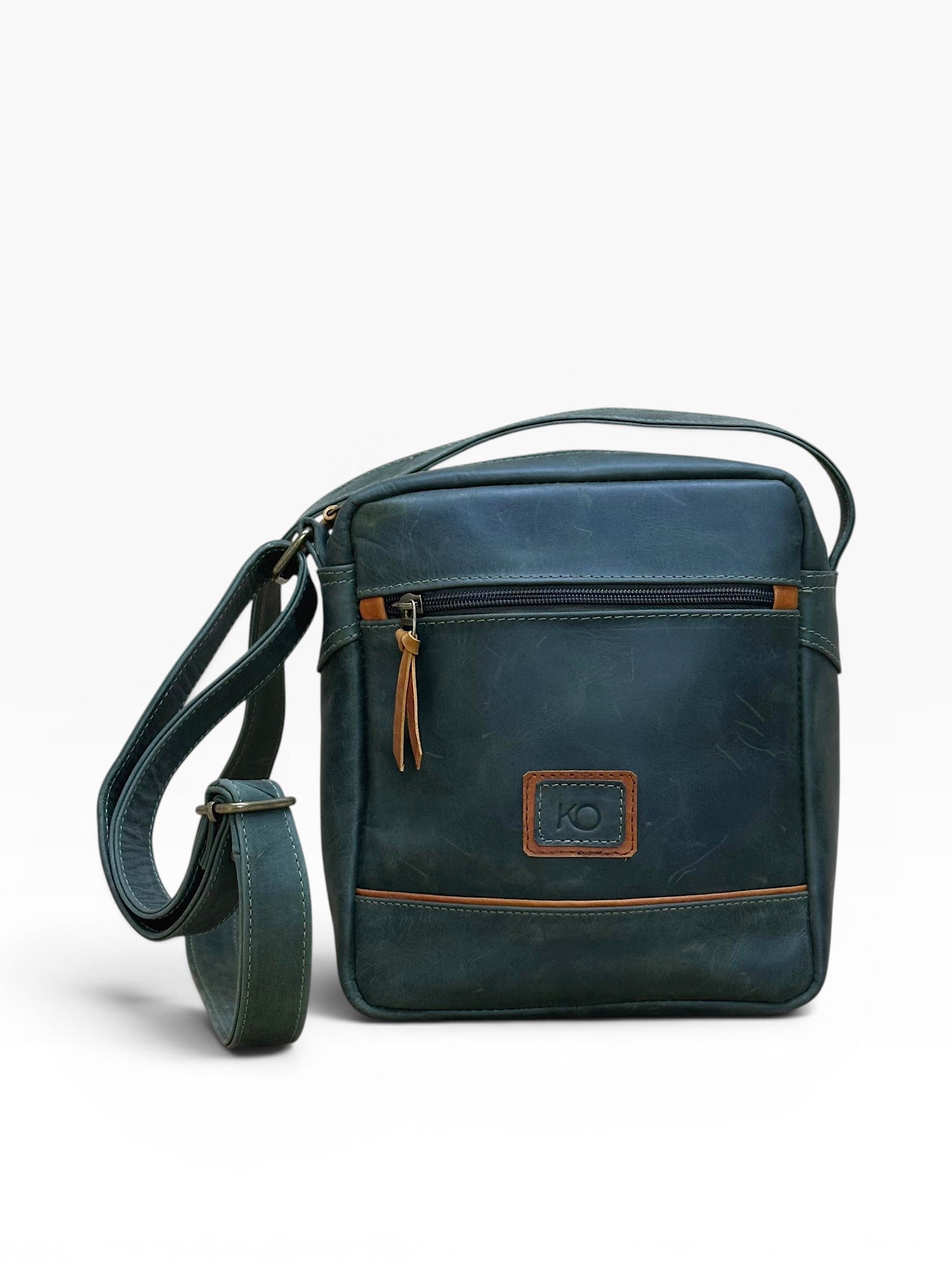 Bolso Manos Libres Cruzado en Cuero Genuino para Hombre — Diseño Minimalista