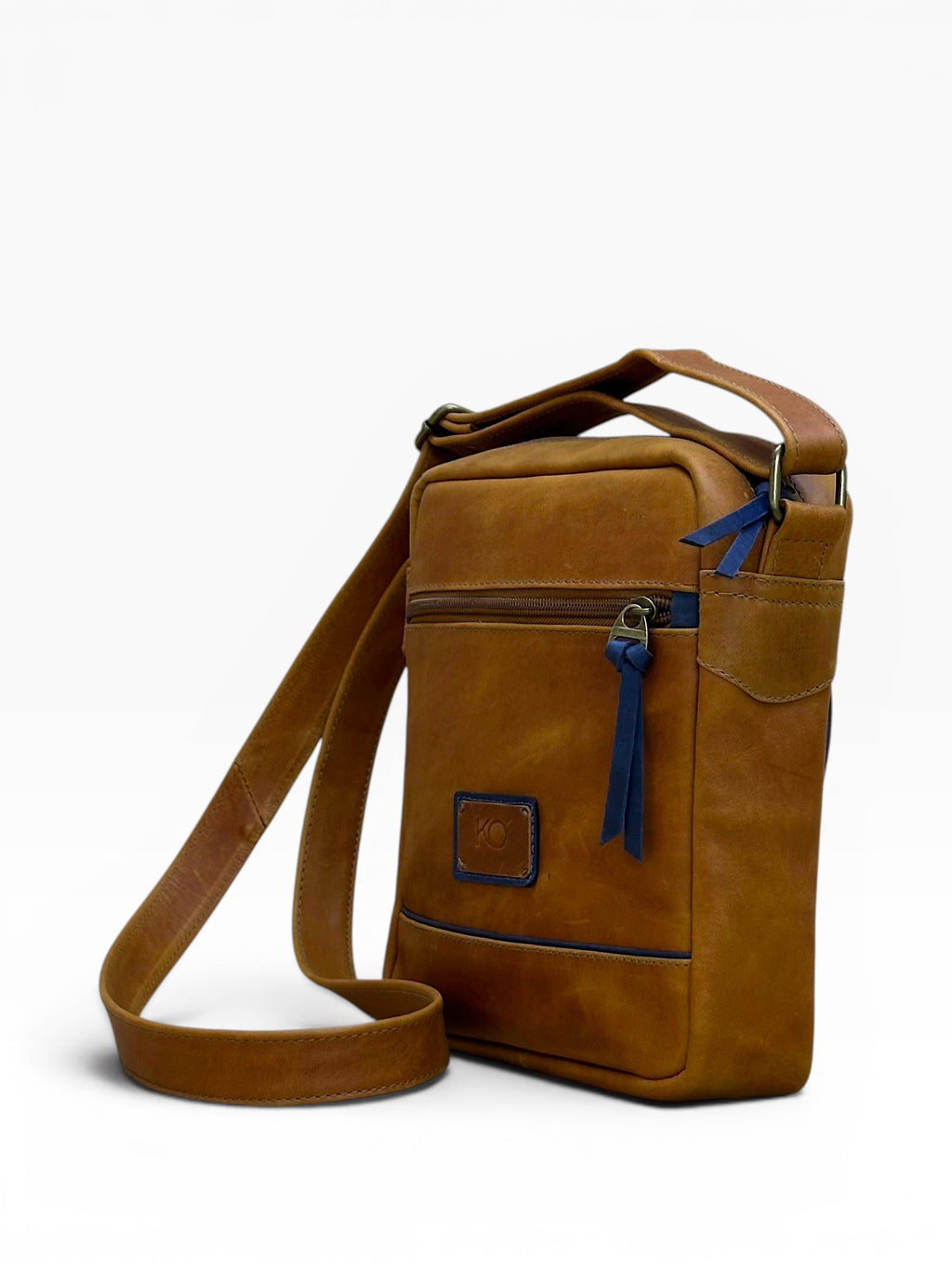 Bolso Manos Libres Cruzado en Cuero Genuino para Hombre — Diseño Minimalista