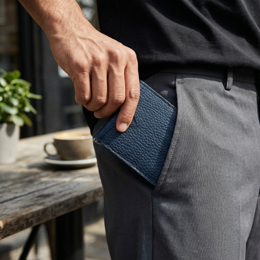 Billetera Pisabilletes "Slim Craft" – 100% Cuero al Corte