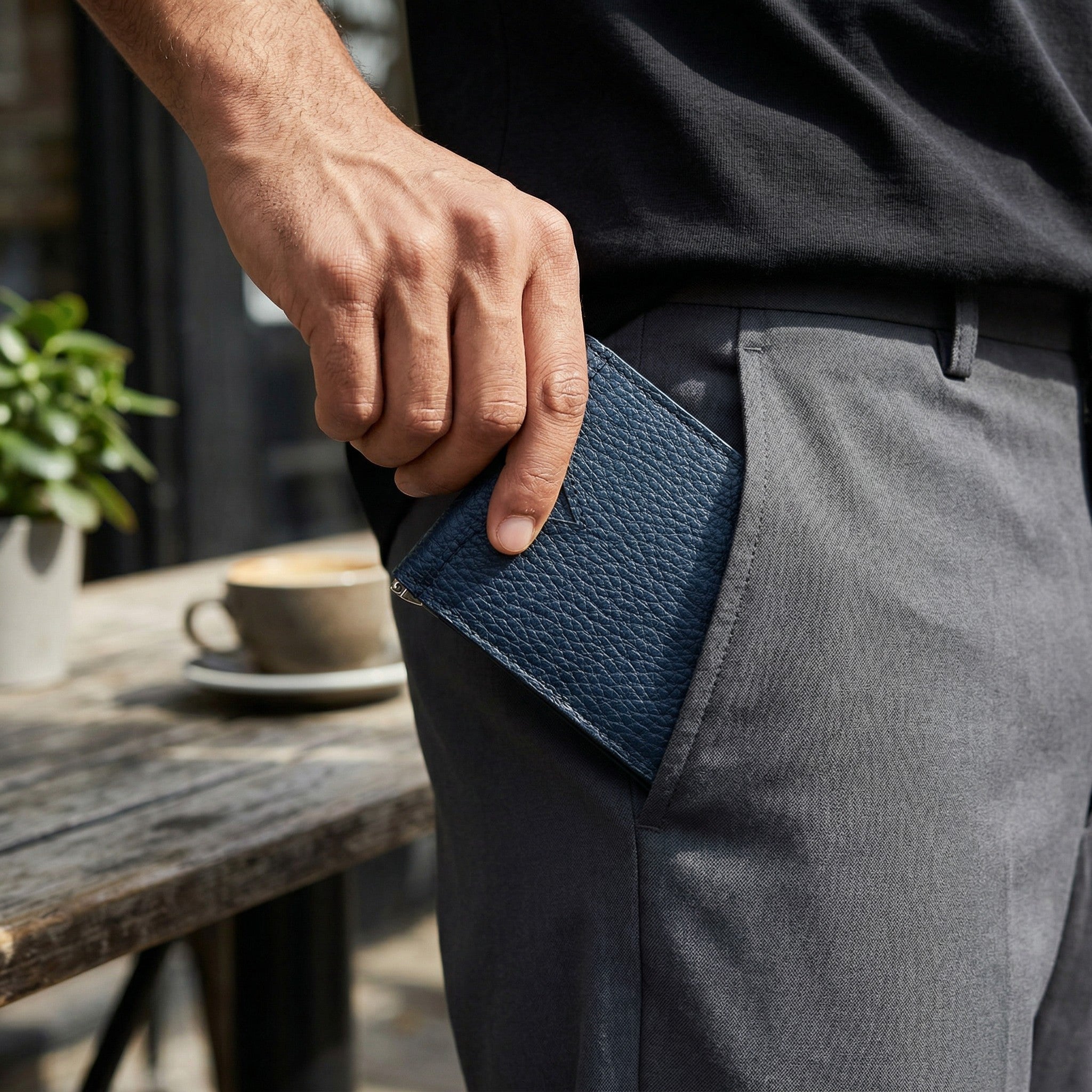 Billetera Pisabilletes "Slim Craft" – 100% Cuero al Corte