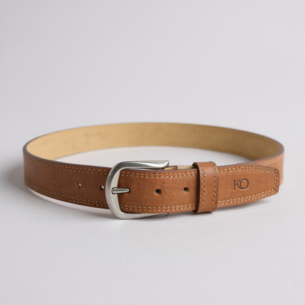 Cinturón 4 cm  para hombre en cuero clasico